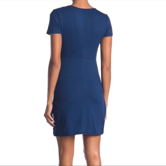 THE VANITY ROOM by NORDSTROM Side Ruched Bodycon Indigo Dress Size S - Picture 2 of 5